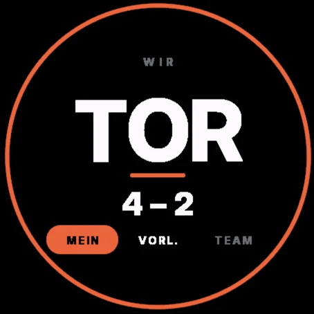 Tor im Spielermodus: TOR, Stand 4–2 und die Wahl mein Tor, Assist oder Team